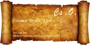 Csoma Orália névjegykártya